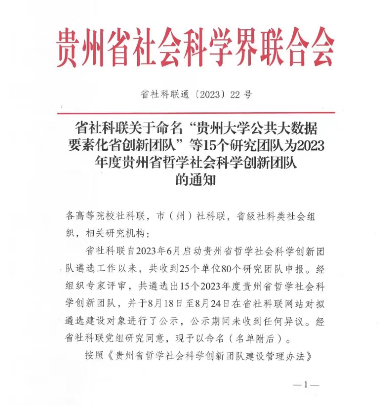 雄正集團(tuán)仡佬族醬香酒文化研究中心,榮獲貴州省哲學(xué)社會(huì)科學(xué)創(chuàng)新團(tuán)隊(duì)